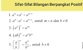 Sifat-Sifat Bilangan Berpangkat