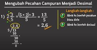 Cara Mengubah Bentuk Pecahan ke Bentuk Desimal