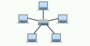Jenis topologi jaringan yang membentuk bintang adalah